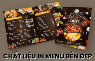chất liệu in menu bền đẹp