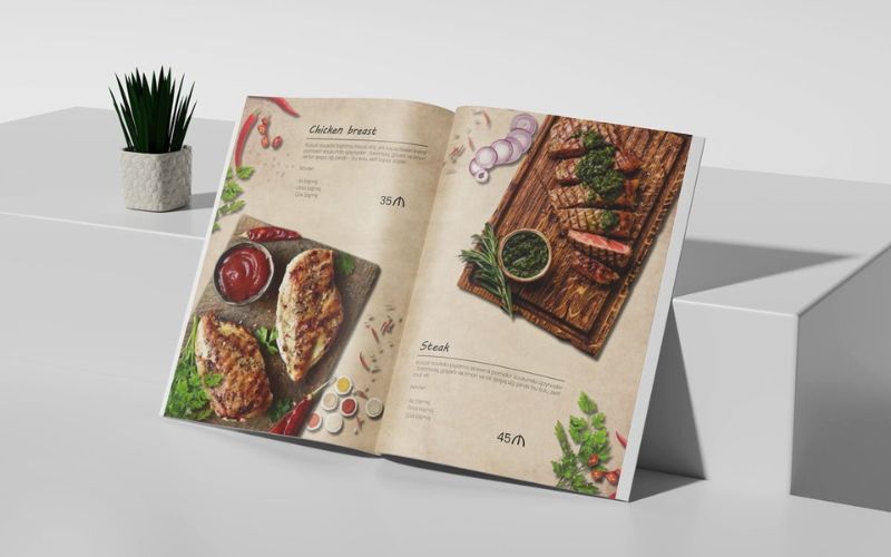 phong cách thiết kế của menu