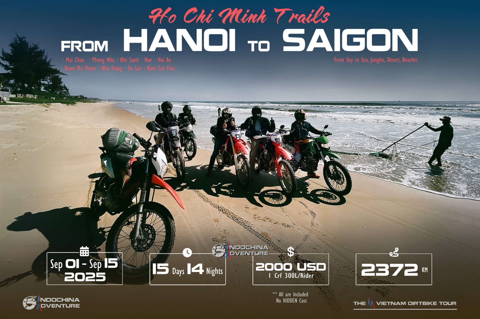 Tour phượt xe máy khám phá Việt Nam tại Iadventuretours