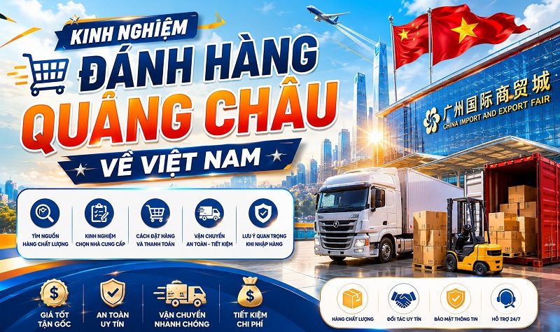 kinh nghiệm đánh hàng Quảng Châu về Việt Nam